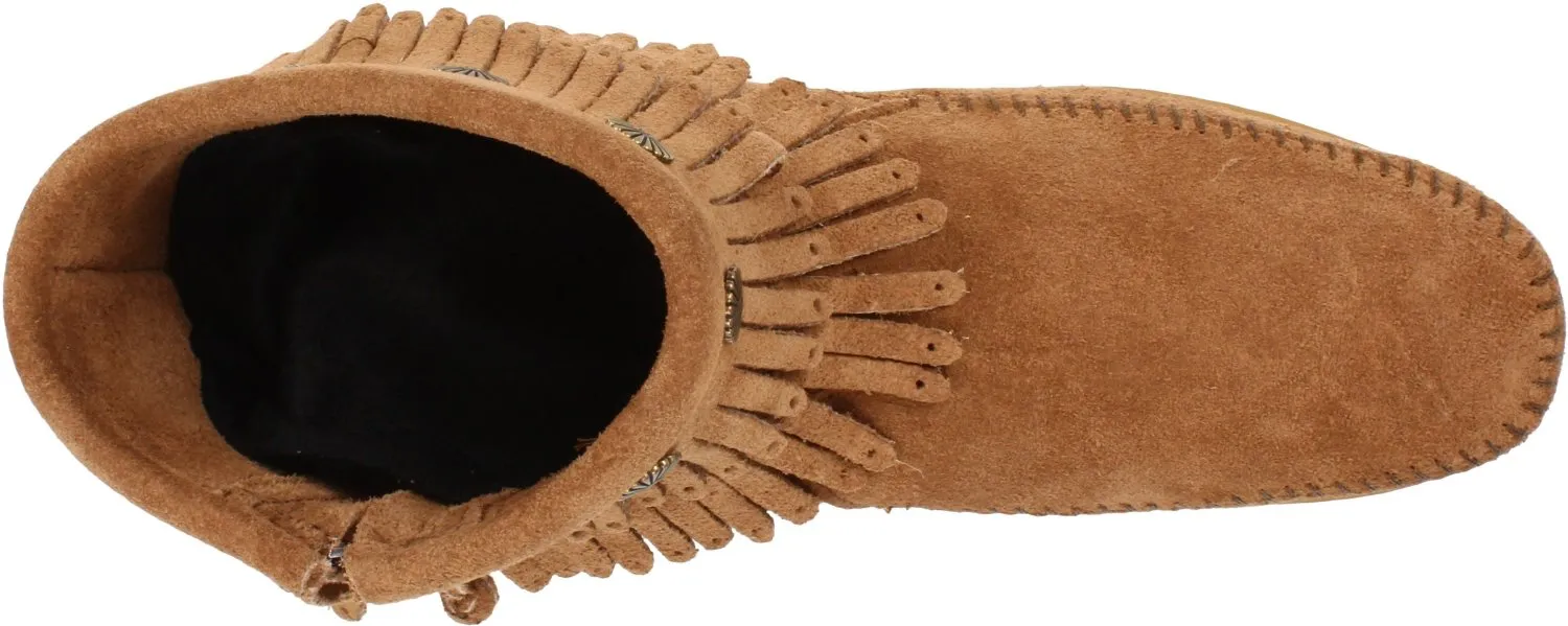 Minnetonka Women's Double-Fringe Side-Zip Boot