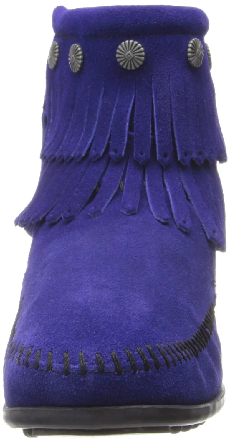 Minnetonka Women's Double-Fringe Side-Zip Boot