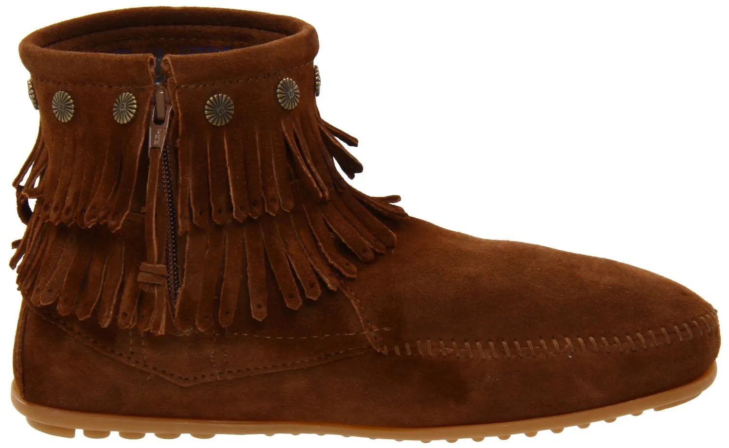 Minnetonka Women's Double-Fringe Side-Zip Boot