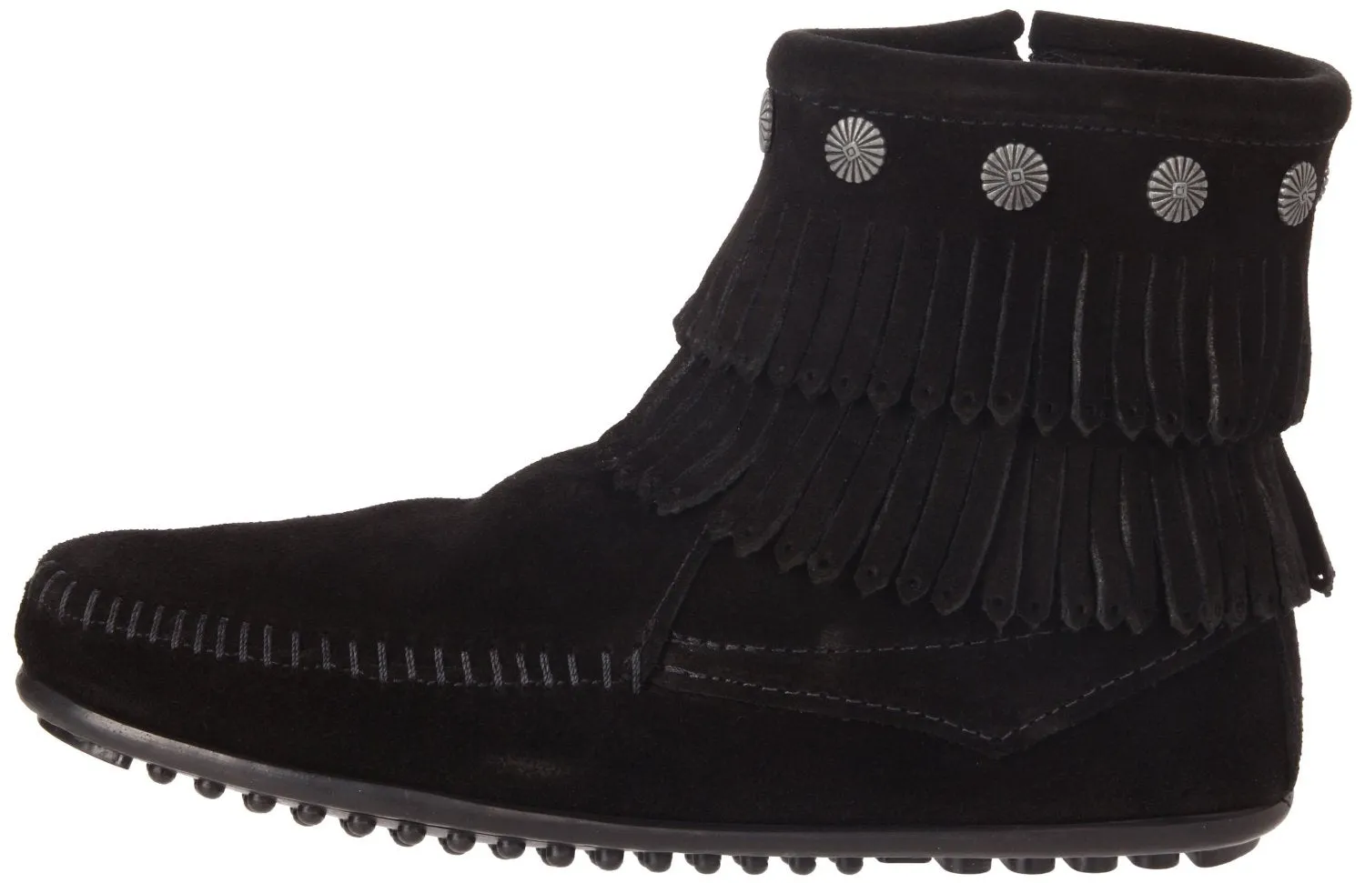 Minnetonka Women's Double-Fringe Side-Zip Boot