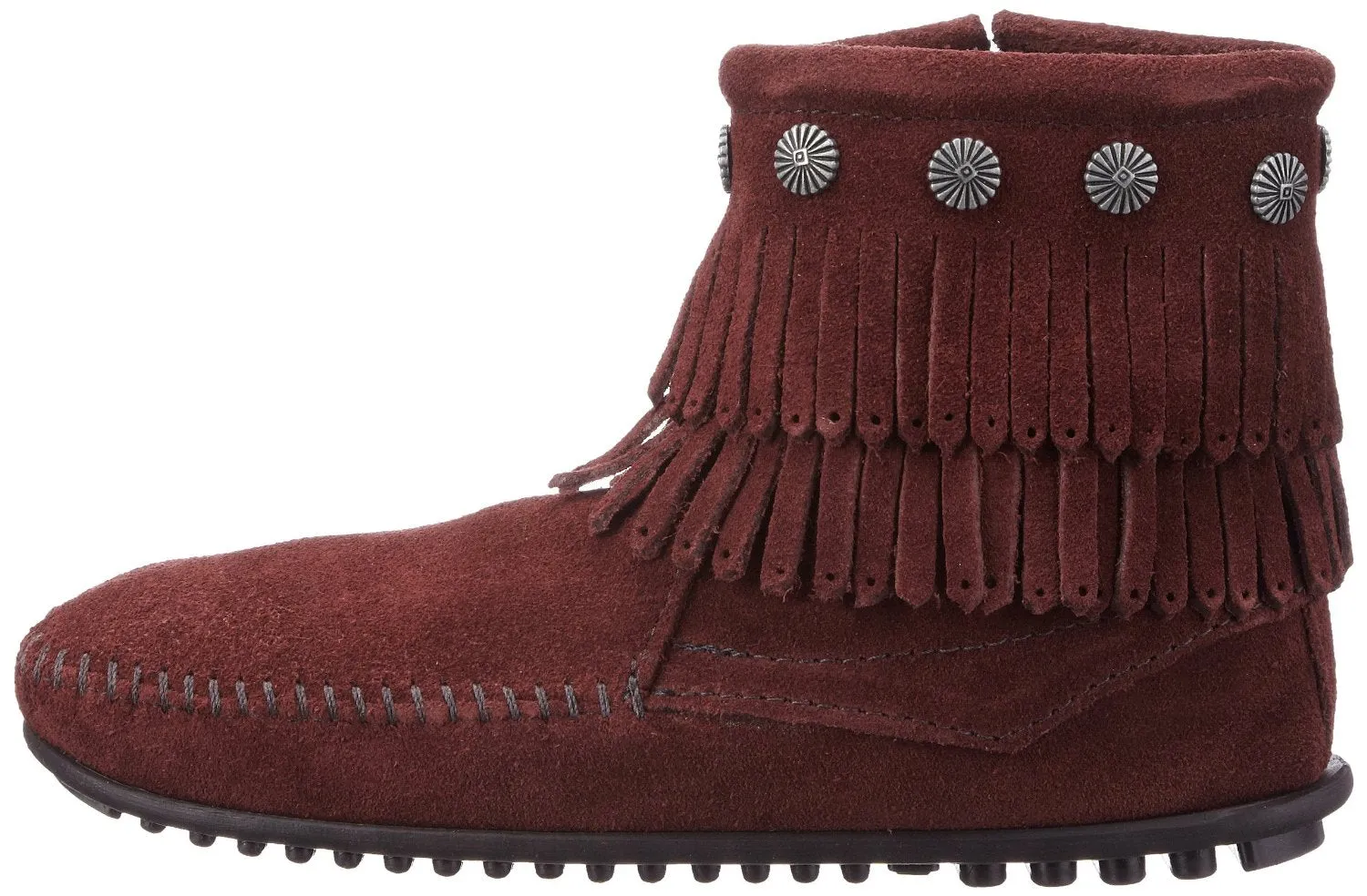 Minnetonka Women's Double-Fringe Side-Zip Boot