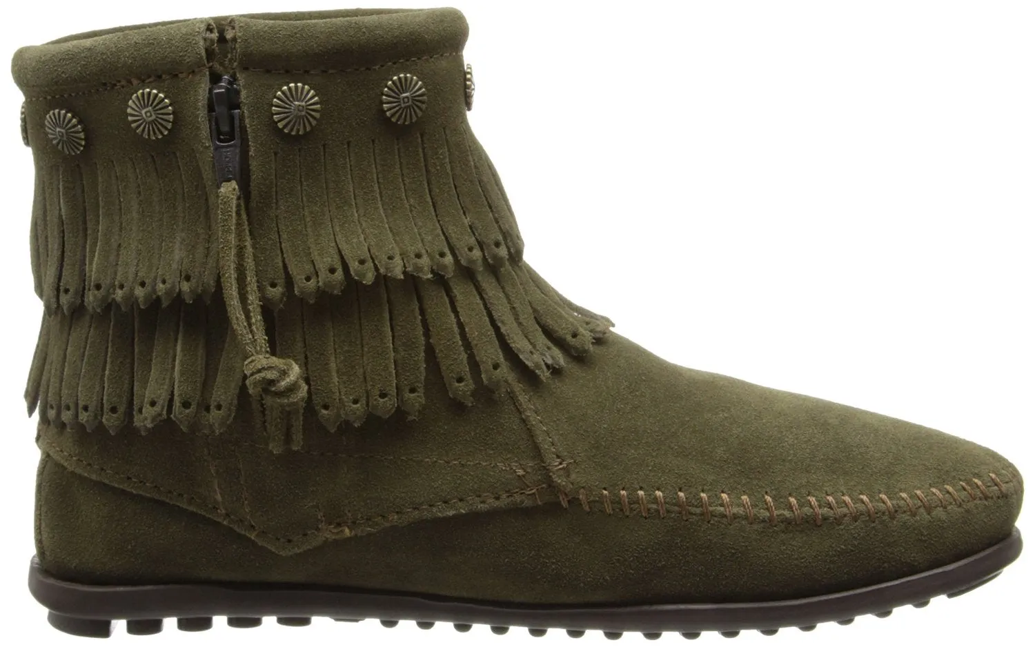 Minnetonka Women's Double-Fringe Side-Zip Boot