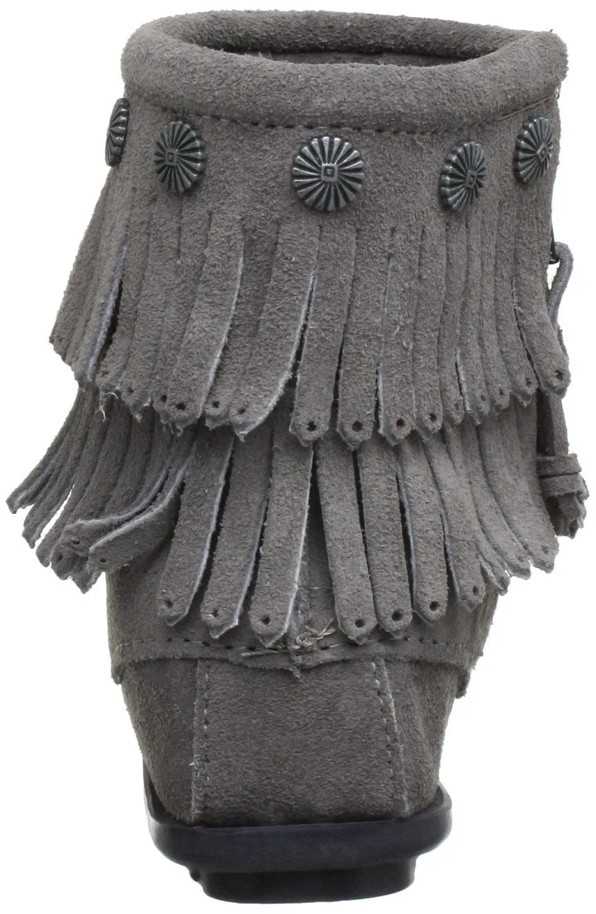 Minnetonka Women's Double-Fringe Side-Zip Boot