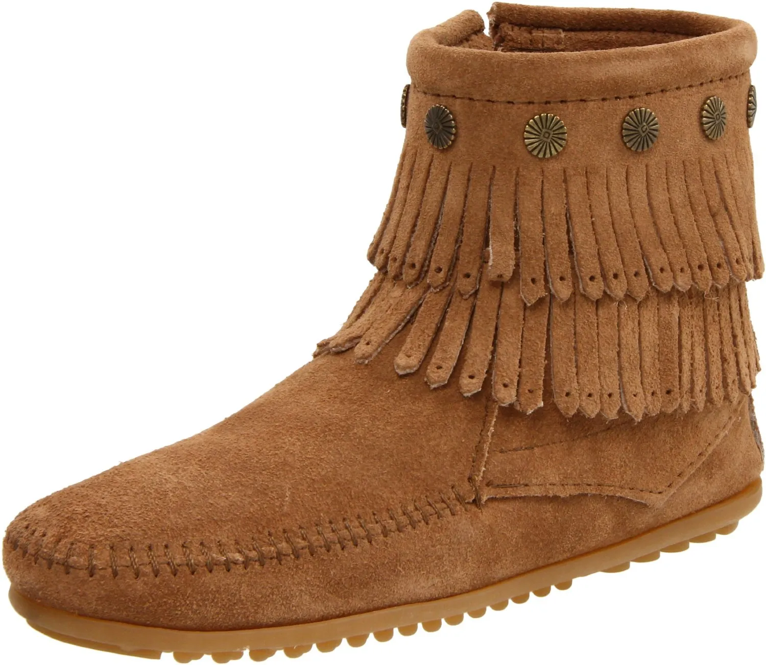 Minnetonka Women's Double-Fringe Side-Zip Boot