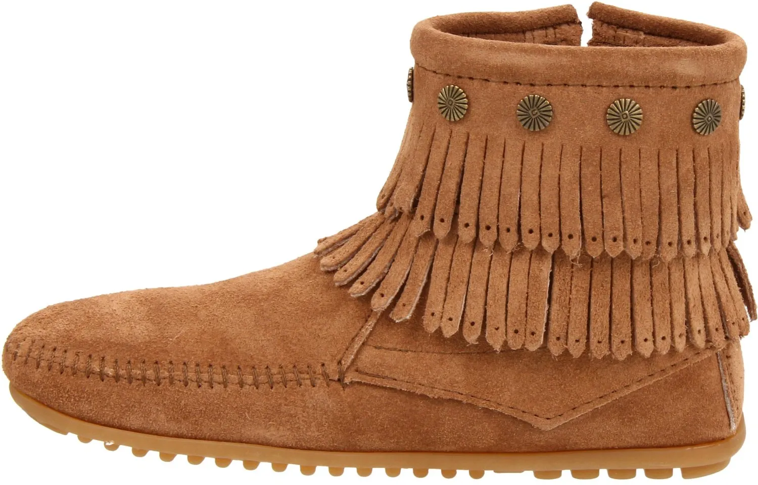 Minnetonka Women's Double-Fringe Side-Zip Boot