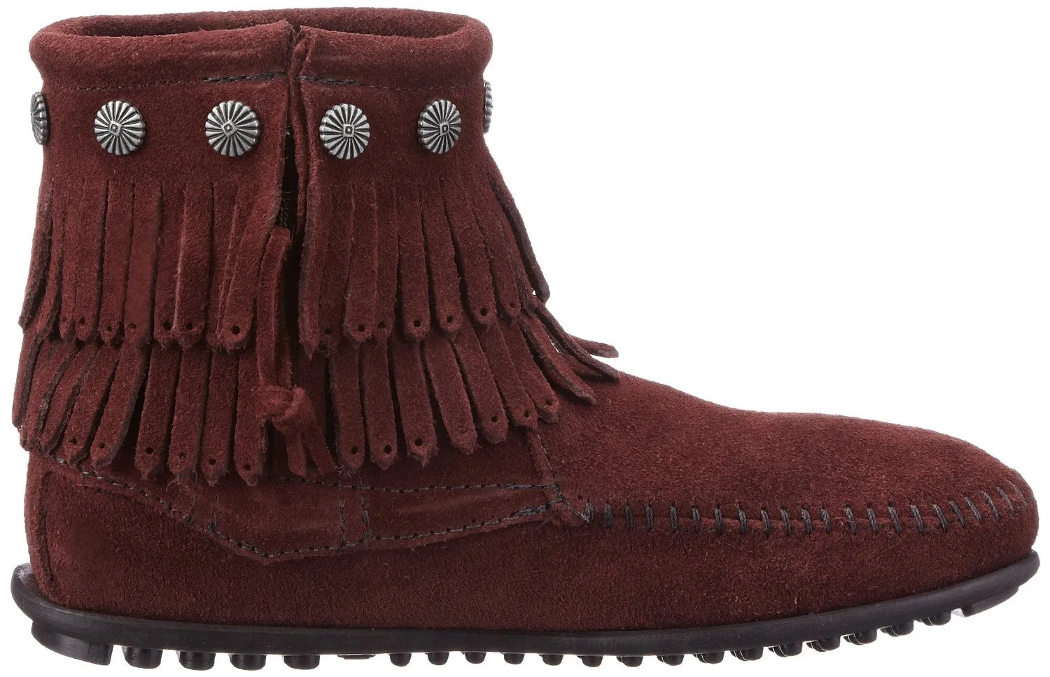 Minnetonka Women's Double-Fringe Side-Zip Boot