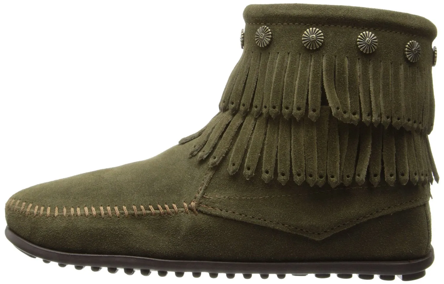 Minnetonka Women's Double-Fringe Side-Zip Boot