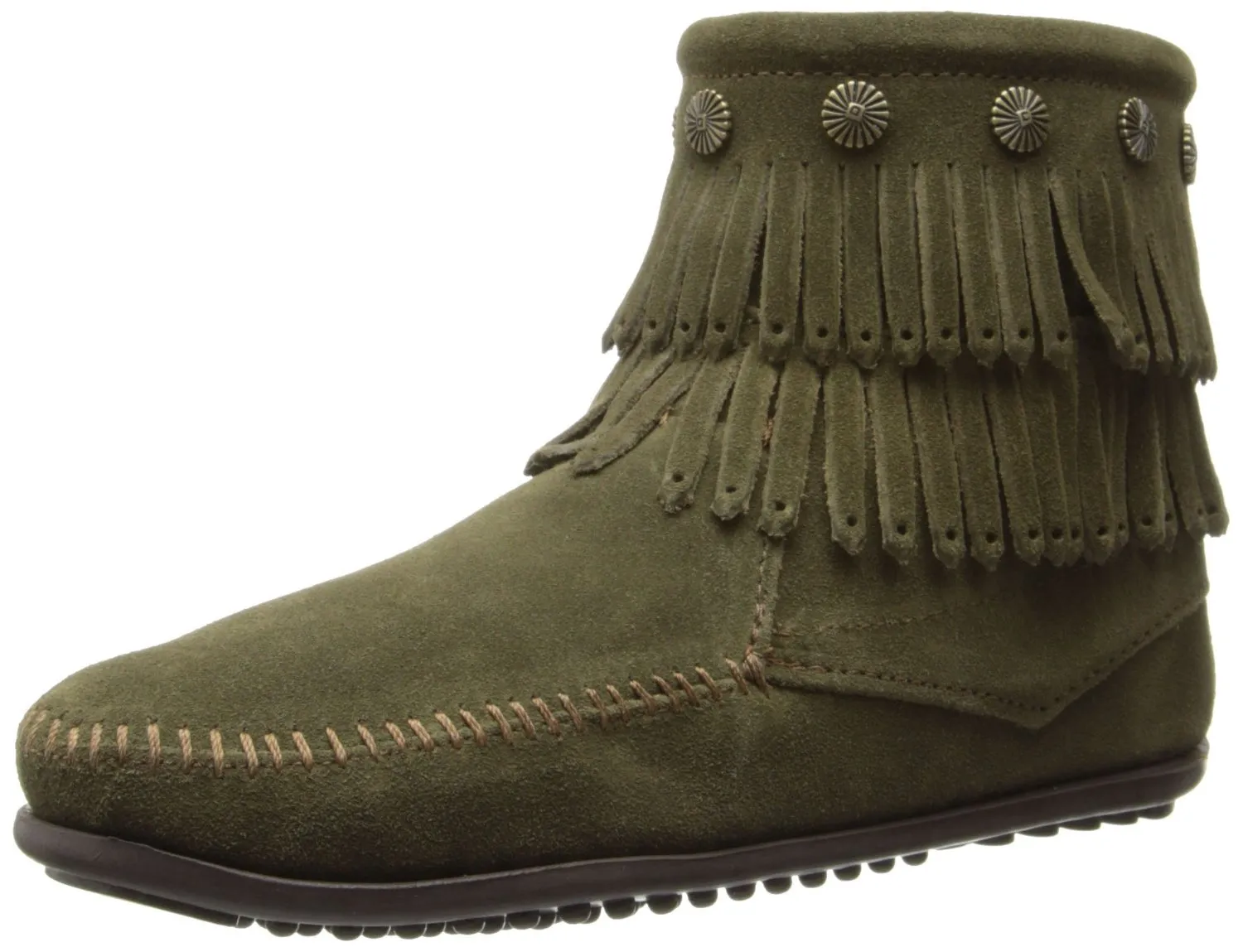 Minnetonka Women's Double-Fringe Side-Zip Boot