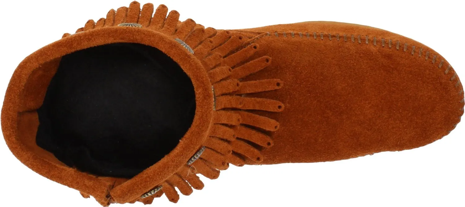 Minnetonka Women's Double-Fringe Side-Zip Boot