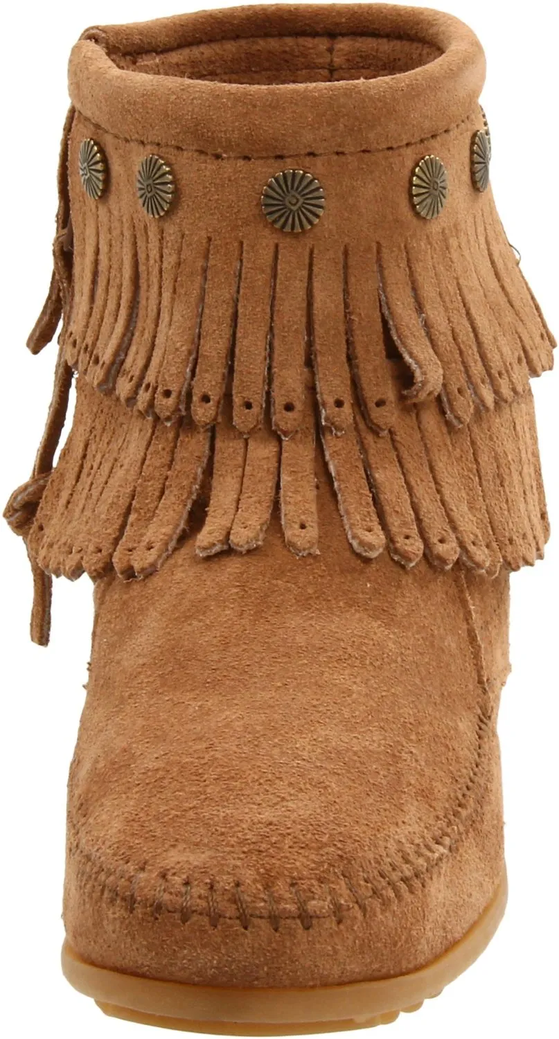 Minnetonka Women's Double-Fringe Side-Zip Boot