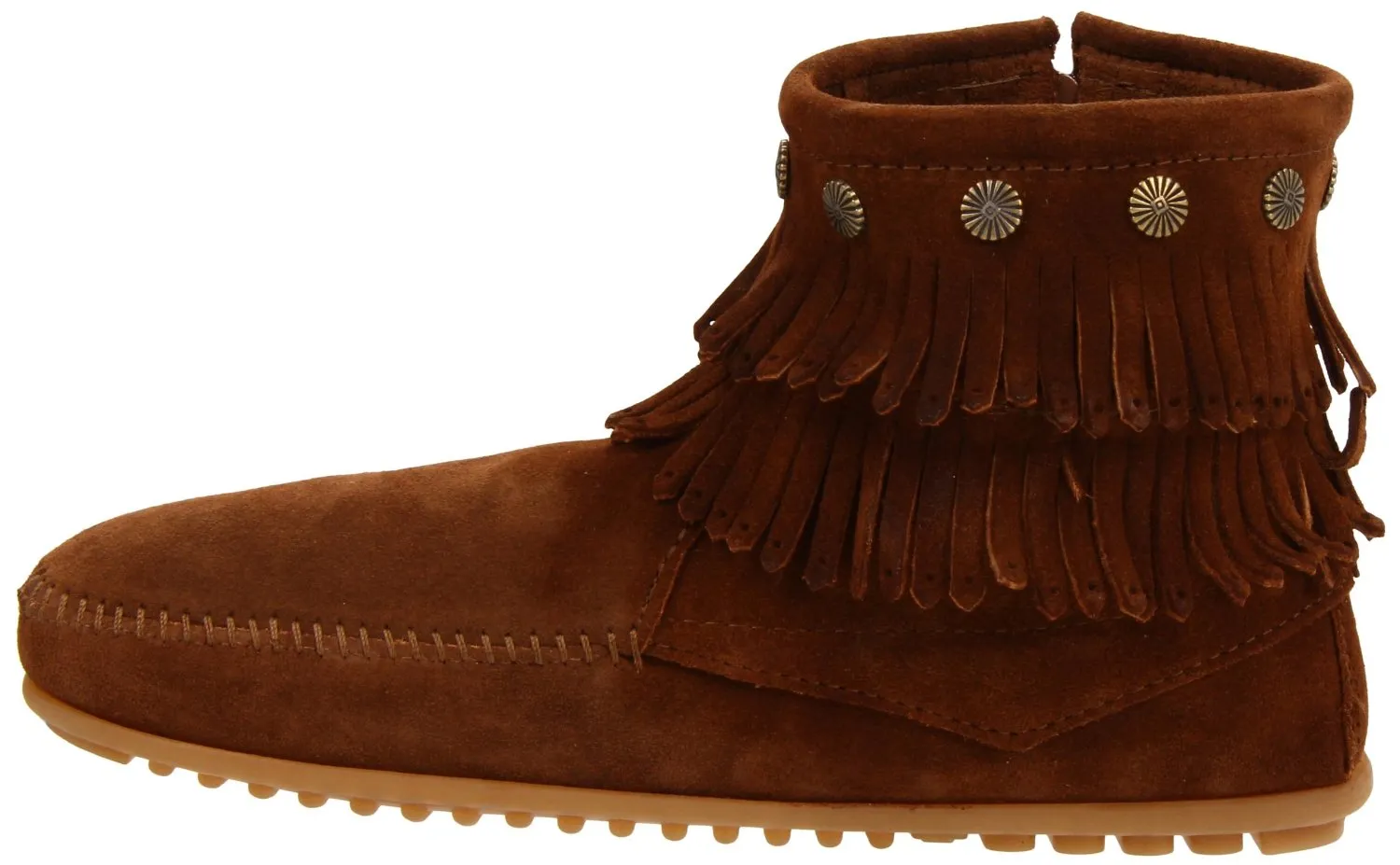 Minnetonka Women's Double-Fringe Side-Zip Boot