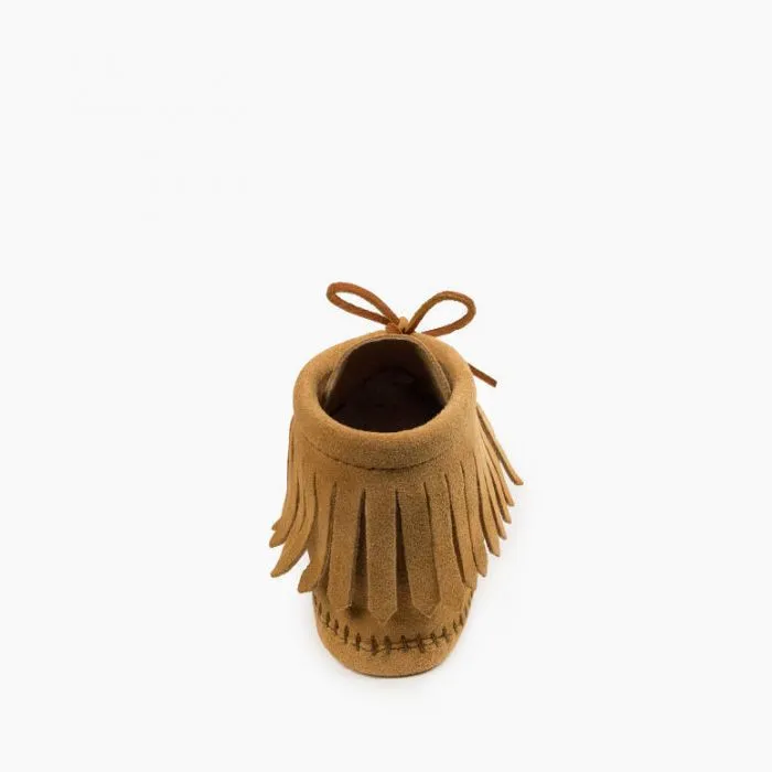 Minnetonka Women's Tan Classic Fringe Softsole Boot