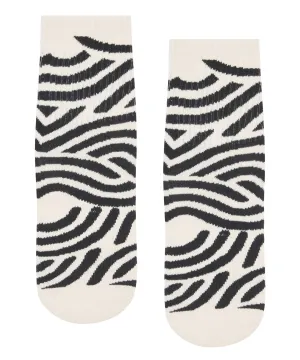 MoveActive - Crew Non Slip Grip Socks - Monochrome Swirl