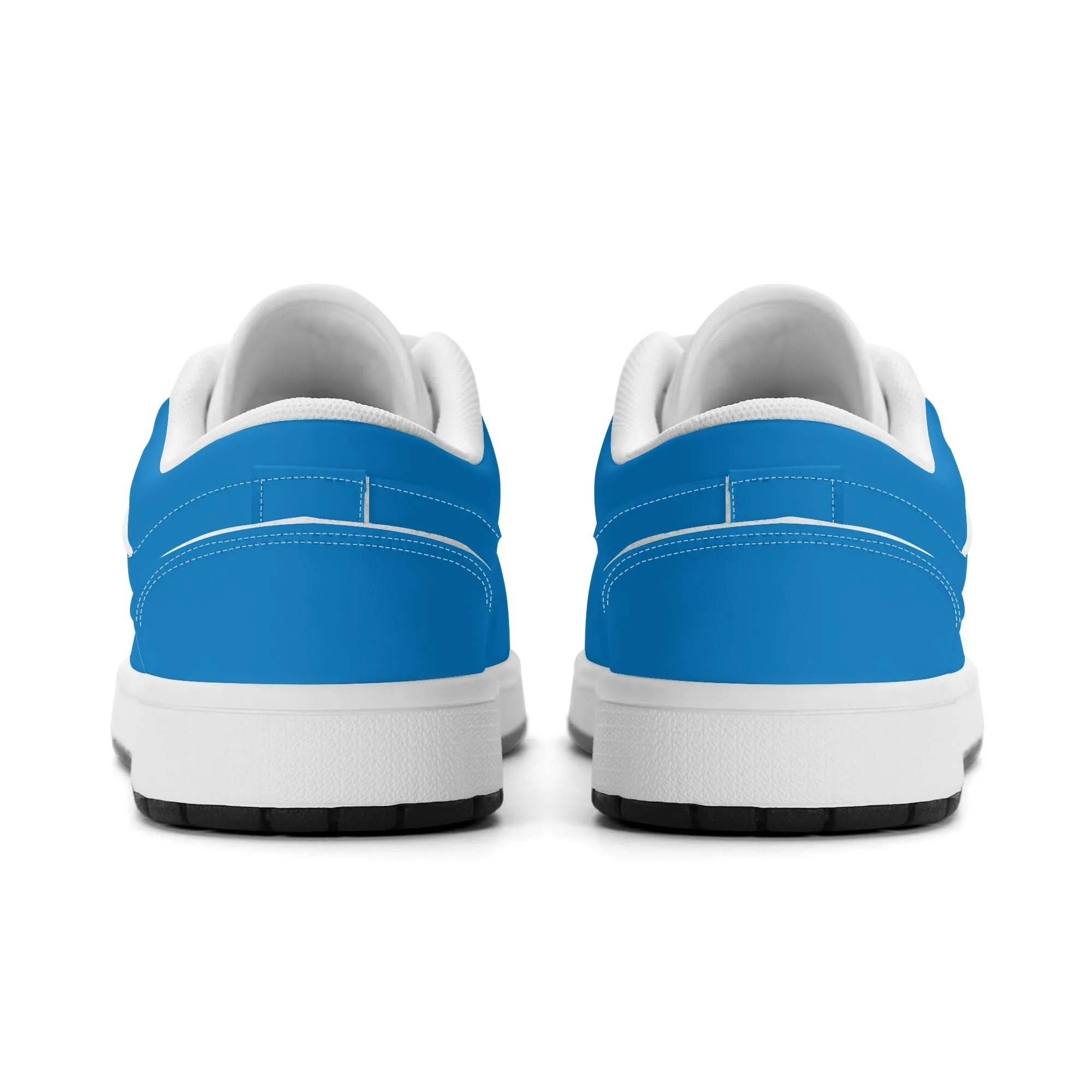 Navy Blue Low Top Leder Sneaker für Herren