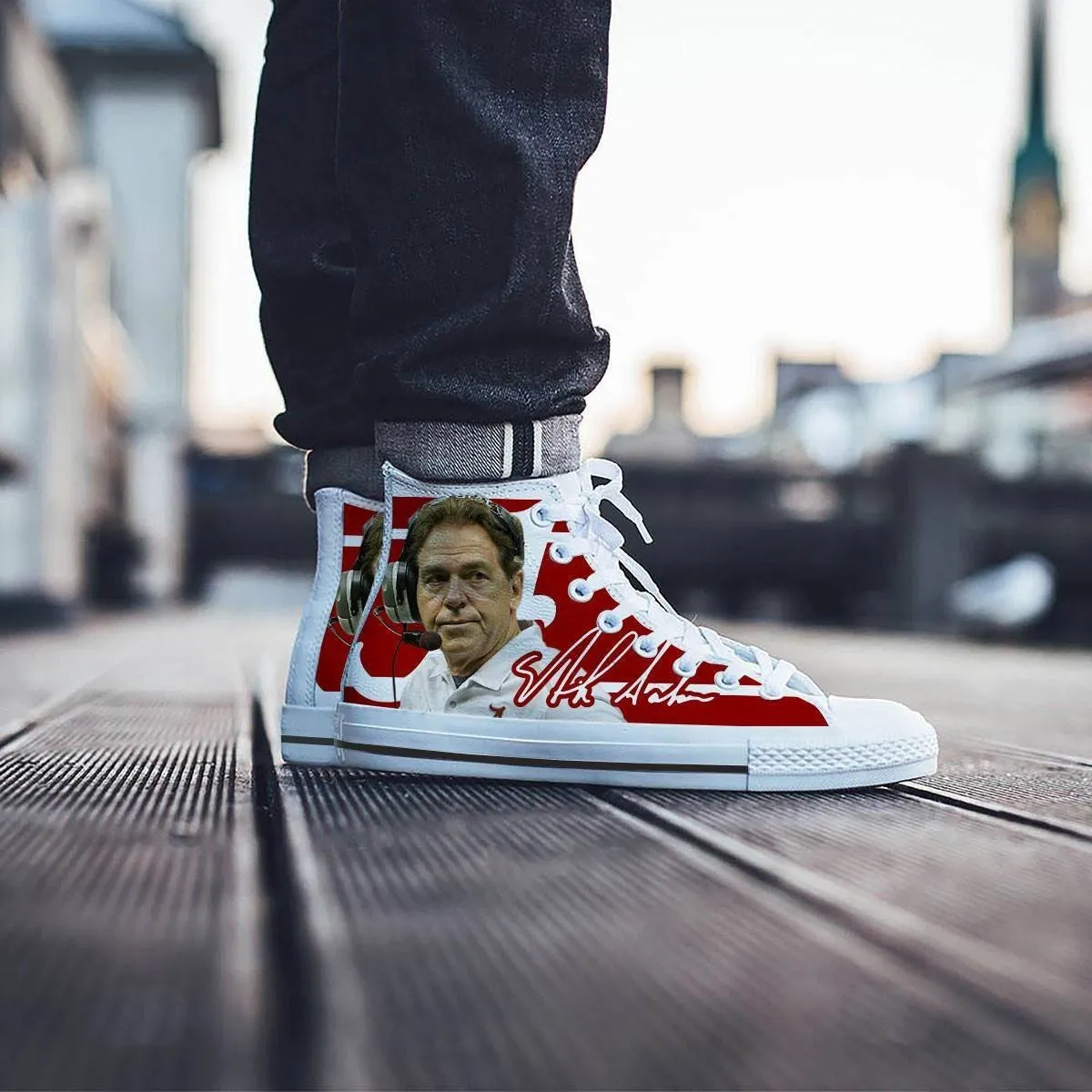 nick saban mens high top sneakers high top