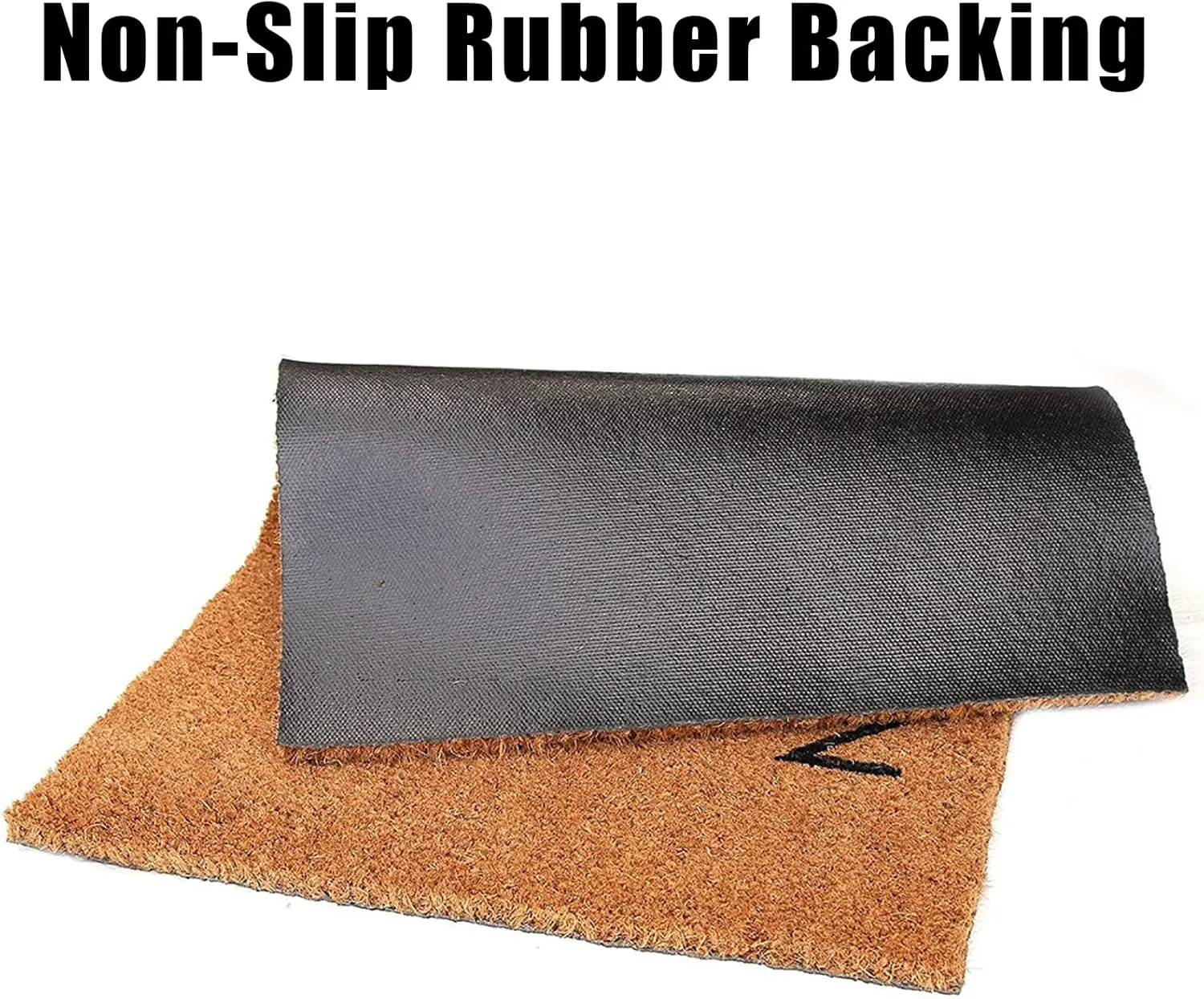 Number 7 Outdoor Doormat Heavy Non-Skid/Slip Backing Street Home Address Numerals Coir Fiber Door Mat Custom Front Door Rug for Balcony Entryway Home Décor 24x36in