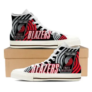 portland trail blazers ladies high top sneakers