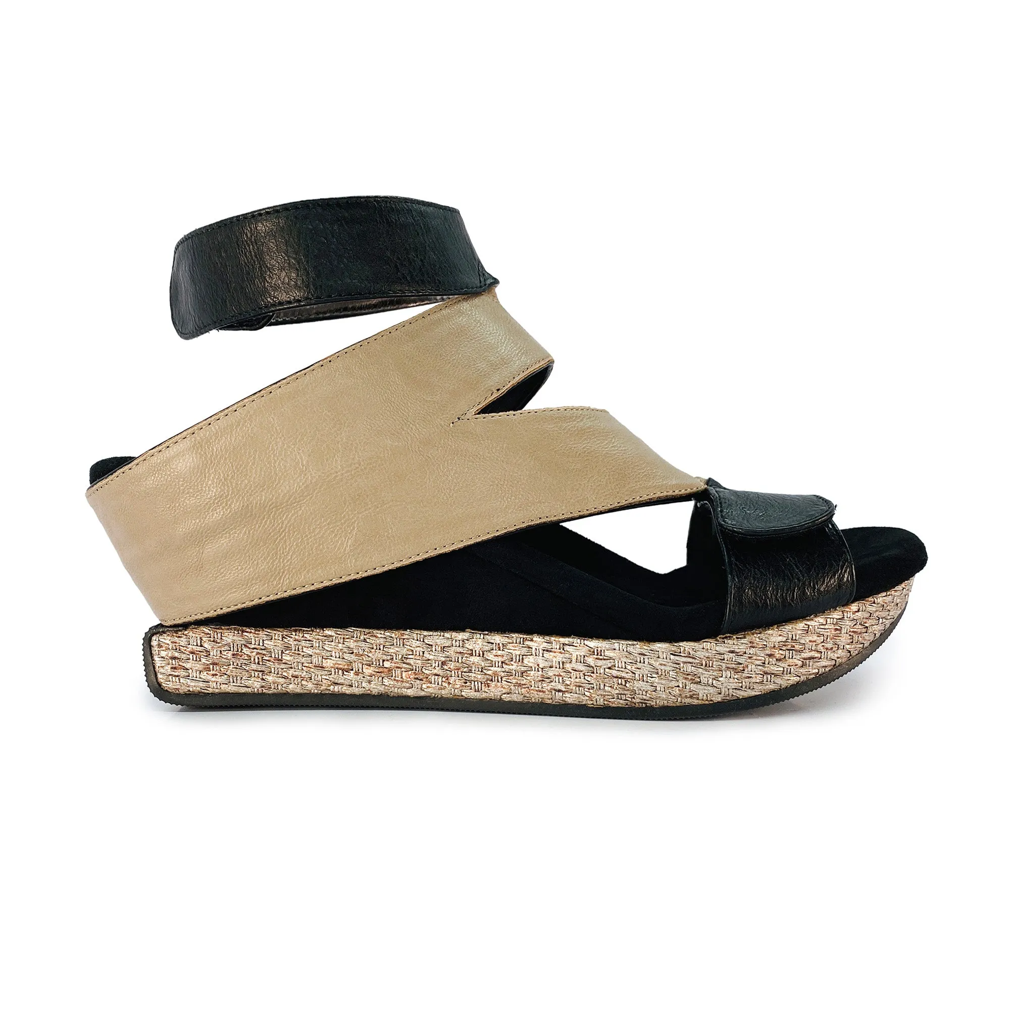 "As is" Olivia 2 - Taupe flips to Black - 4 Way Sandal