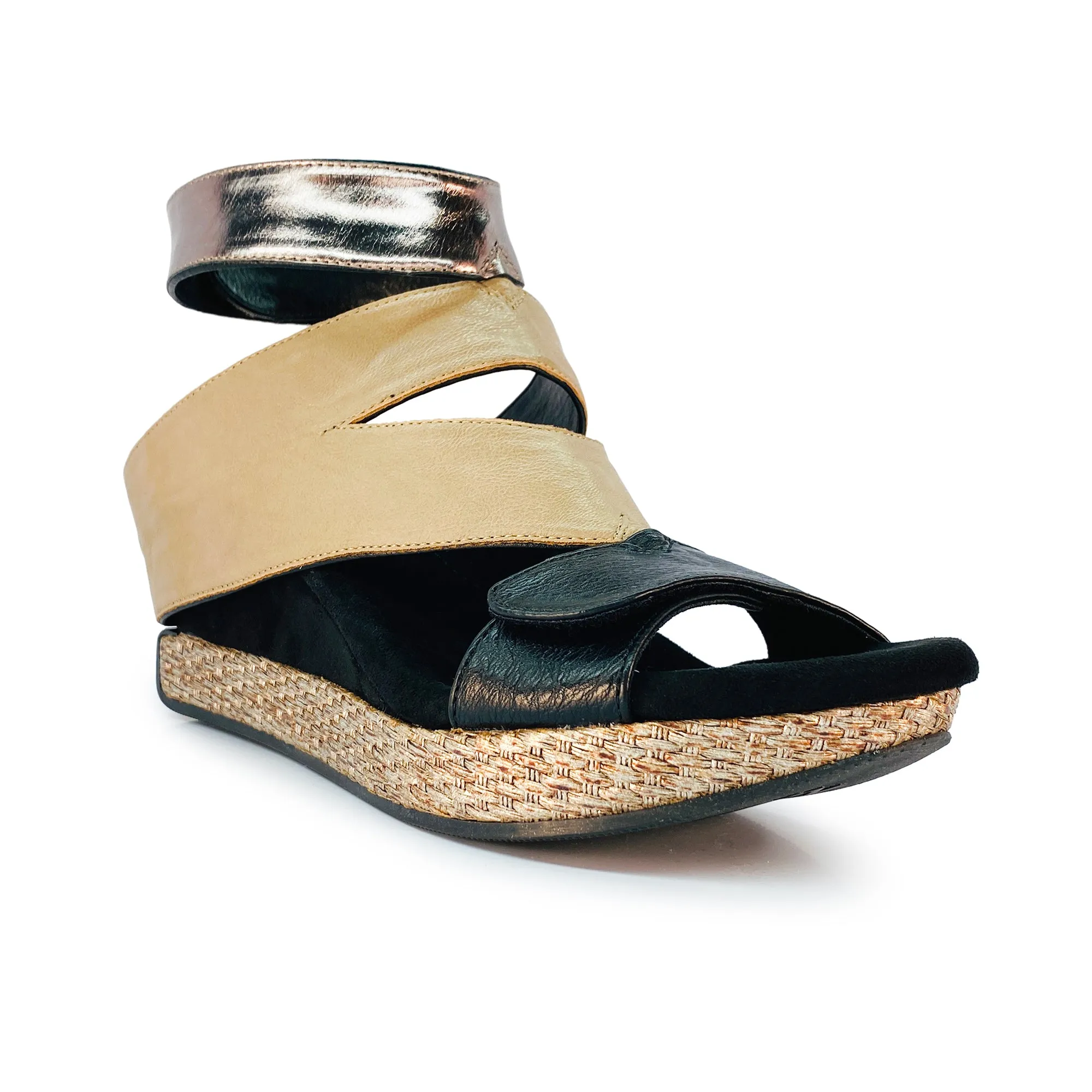 "As is" Olivia 2 - Taupe flips to Black - 4 Way Sandal
