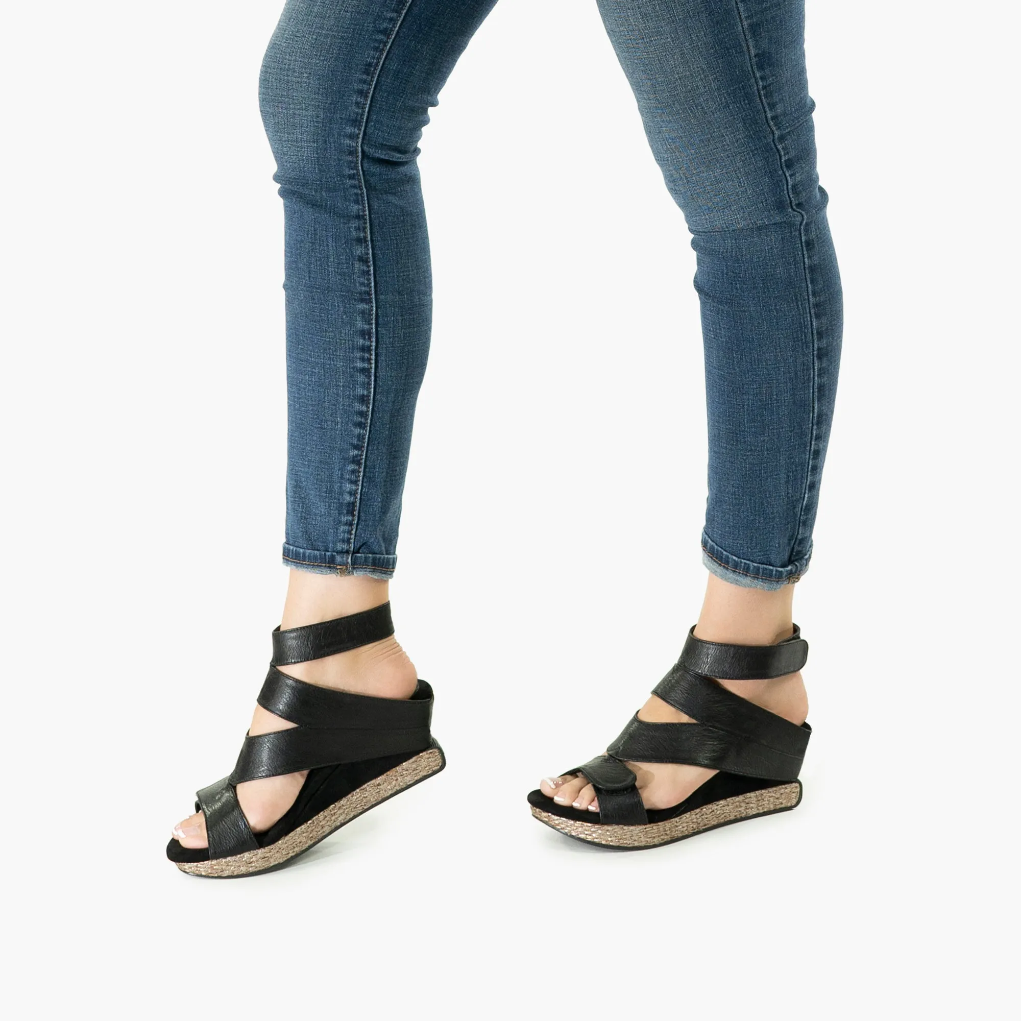 "As is" Olivia 2 - Taupe flips to Black - 4 Way Sandal