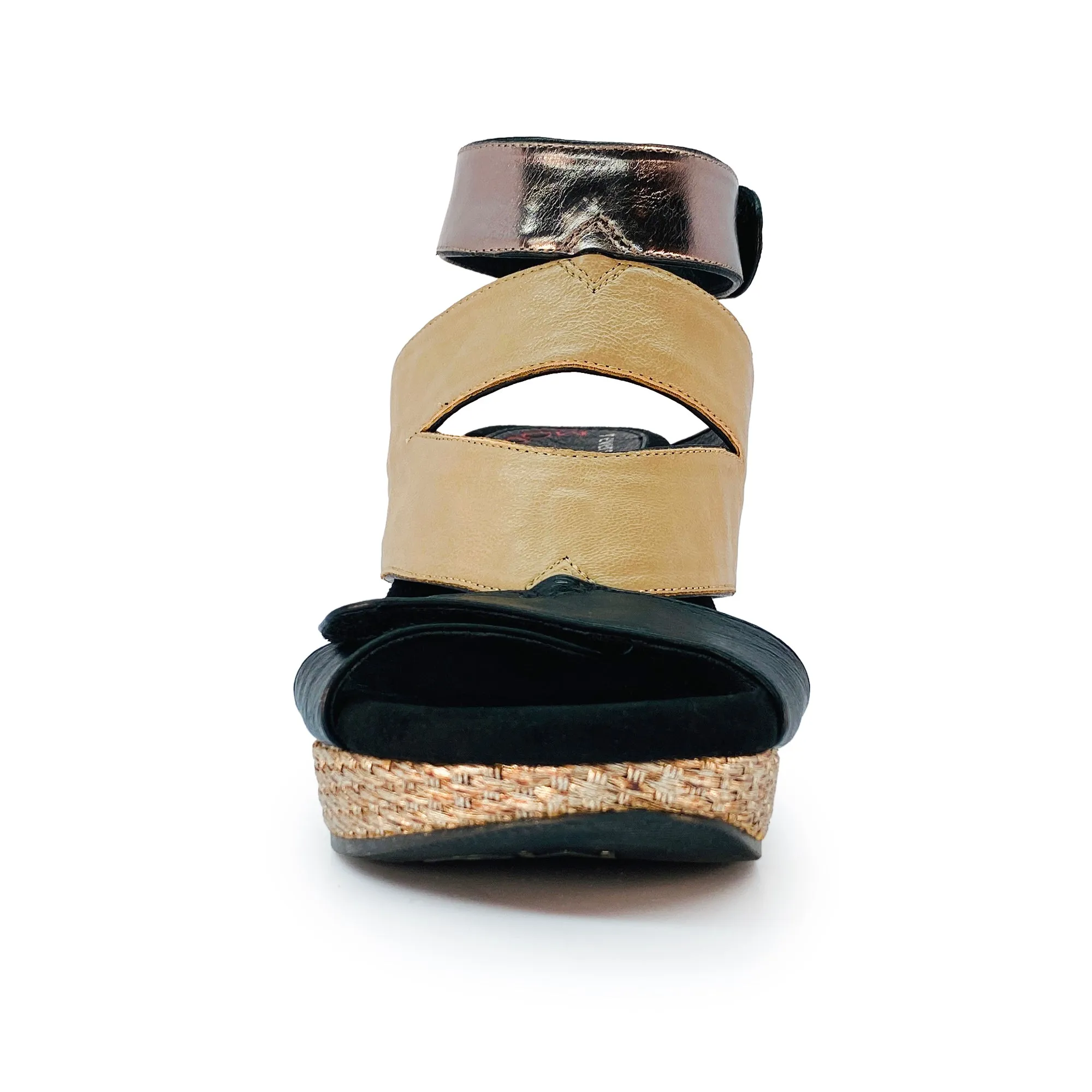 "As is" Olivia 2 - Taupe flips to Black - 4 Way Sandal