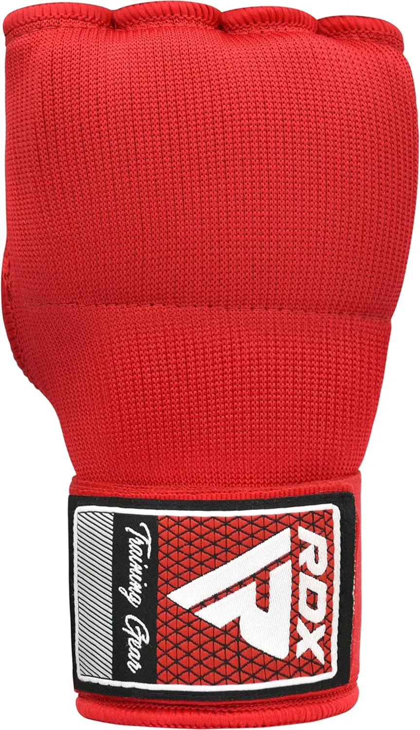 RDX Gel Boxing Hand Wraps Inner Gloves Men Women, Quick 100cm Long Wrist Straps, Elasticated Padded Fist Under Mitts Protection, Muay Thai MMA Kickboxing Martial Arts Punching Training Bandages