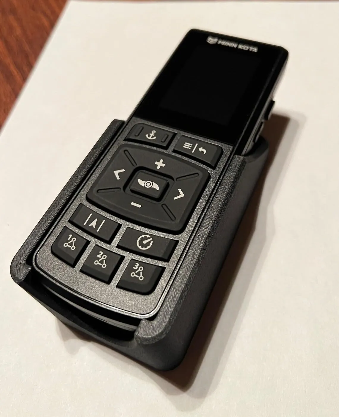 Remote Holder fits The Minn-Kota Advanced GPS trolling Motor Remote. Carbon Fiber Infused. Crafted by a Fisherman for Fishermen.