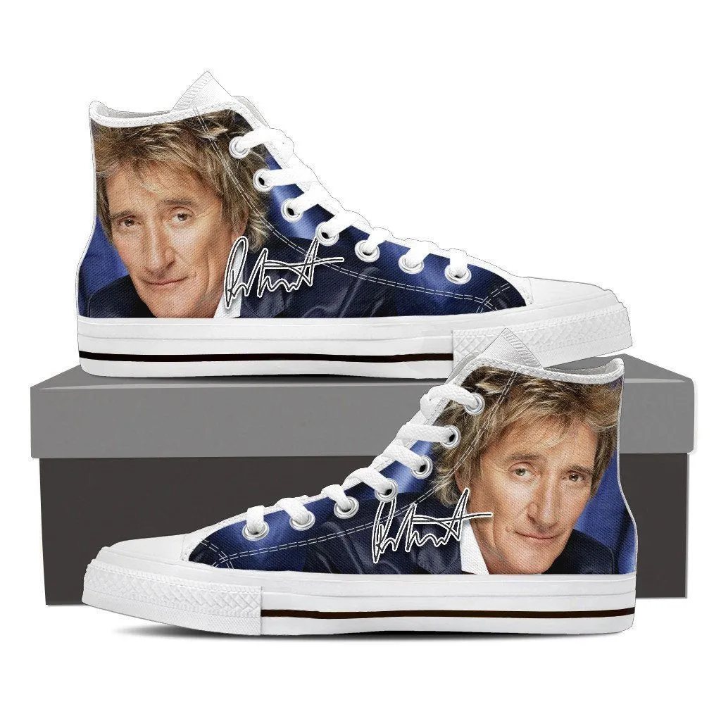 rod stewart mens high top sneakers
