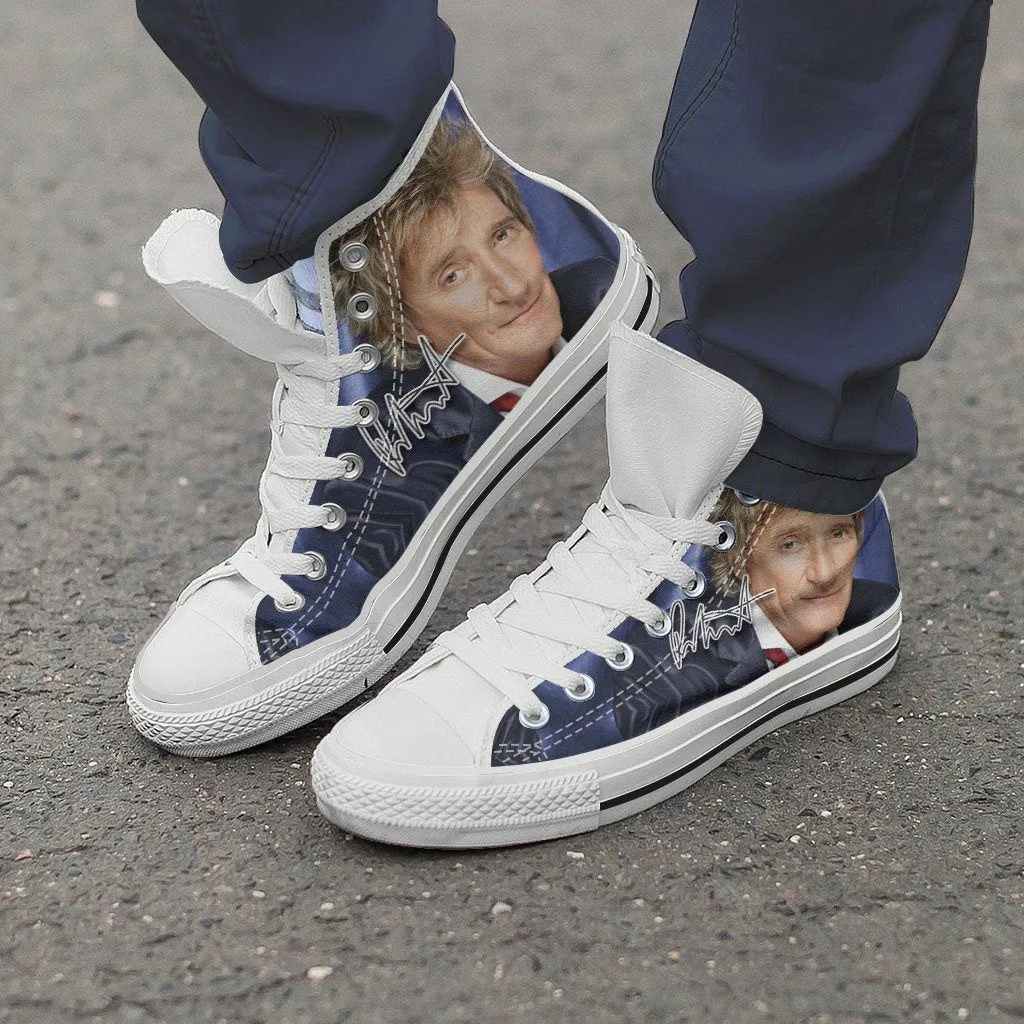 rod stewart mens high top sneakers