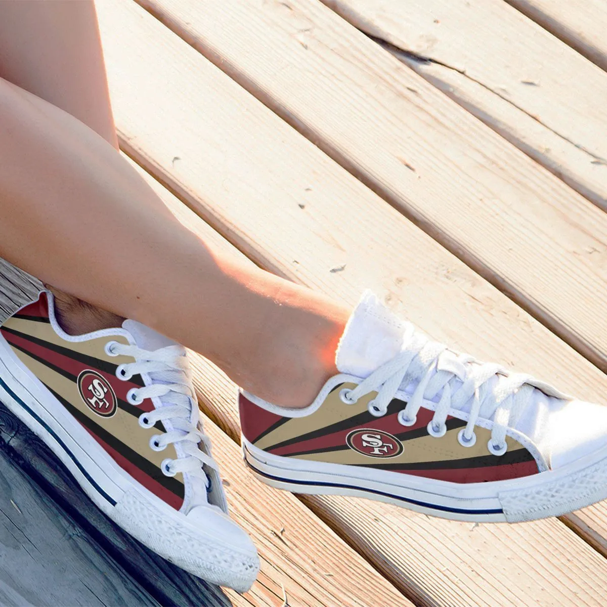 san francisco 49ers ladies low cut sneakers