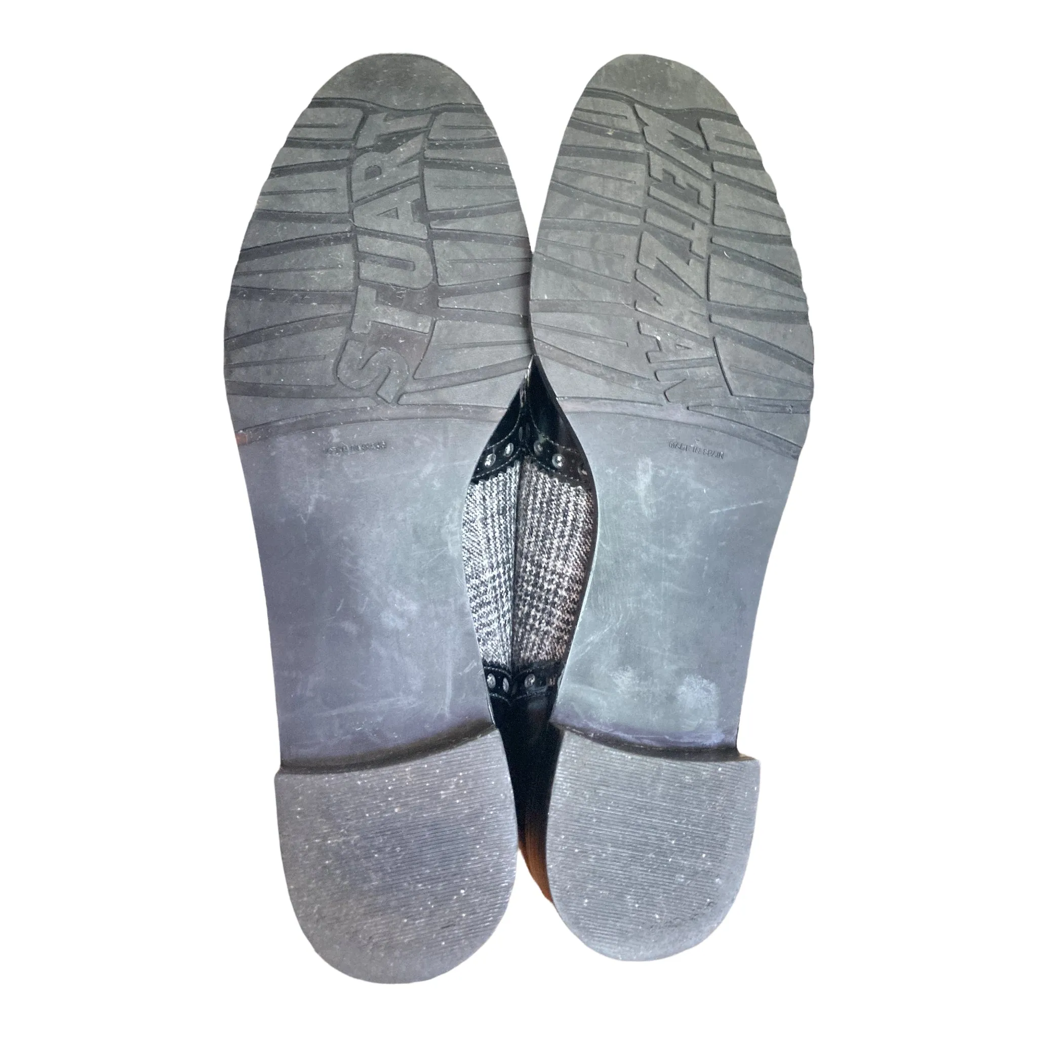 Stuart Weitzman Guything Wingtip Black Loafers, 9N