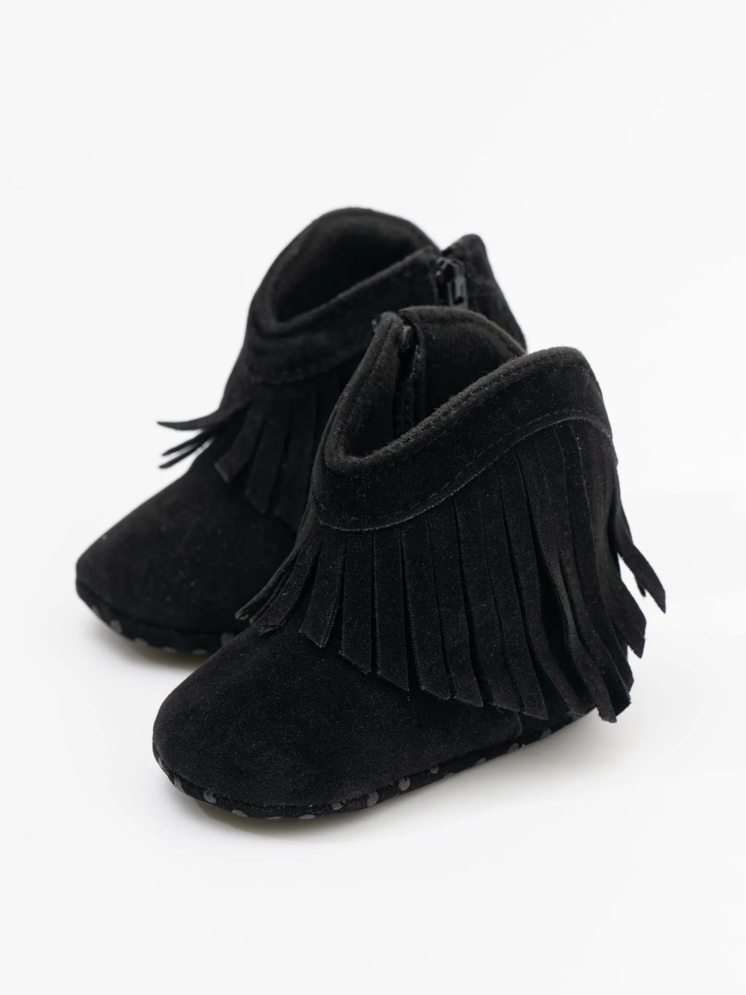 Suede Fringe Moccasin Boots for Baby