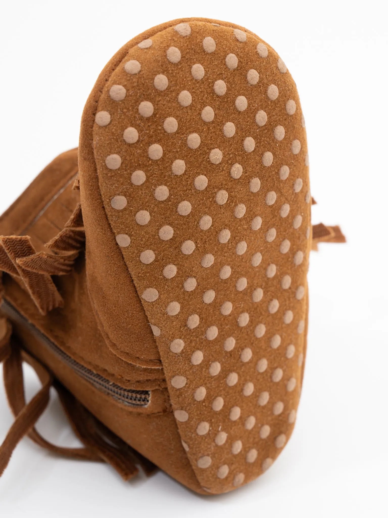 Suede Fringe Moccasin Boots for Baby