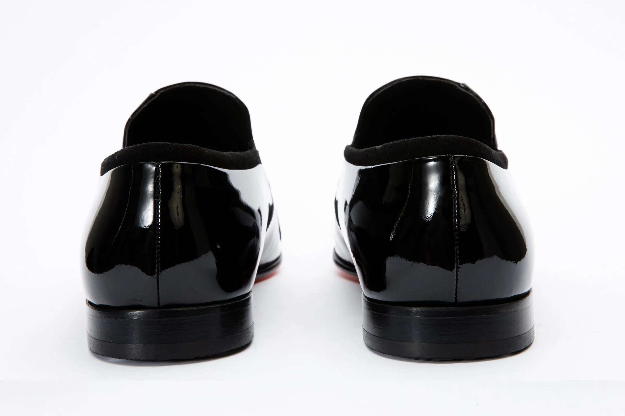 The Marlo Shoe Black Patent Leather Cap Toe Slip-On Dress Loafer Men  Shoe Final Sale!