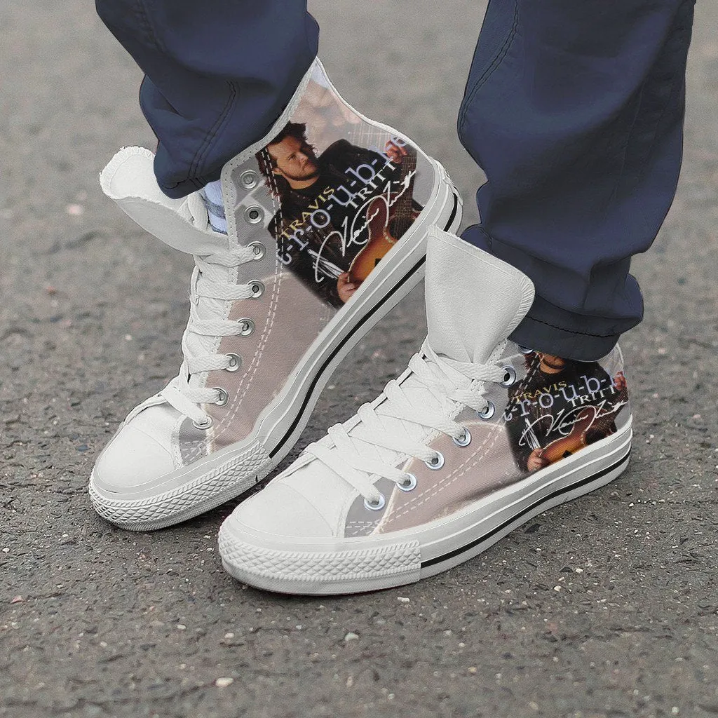 travis tritt mens high top sneakers