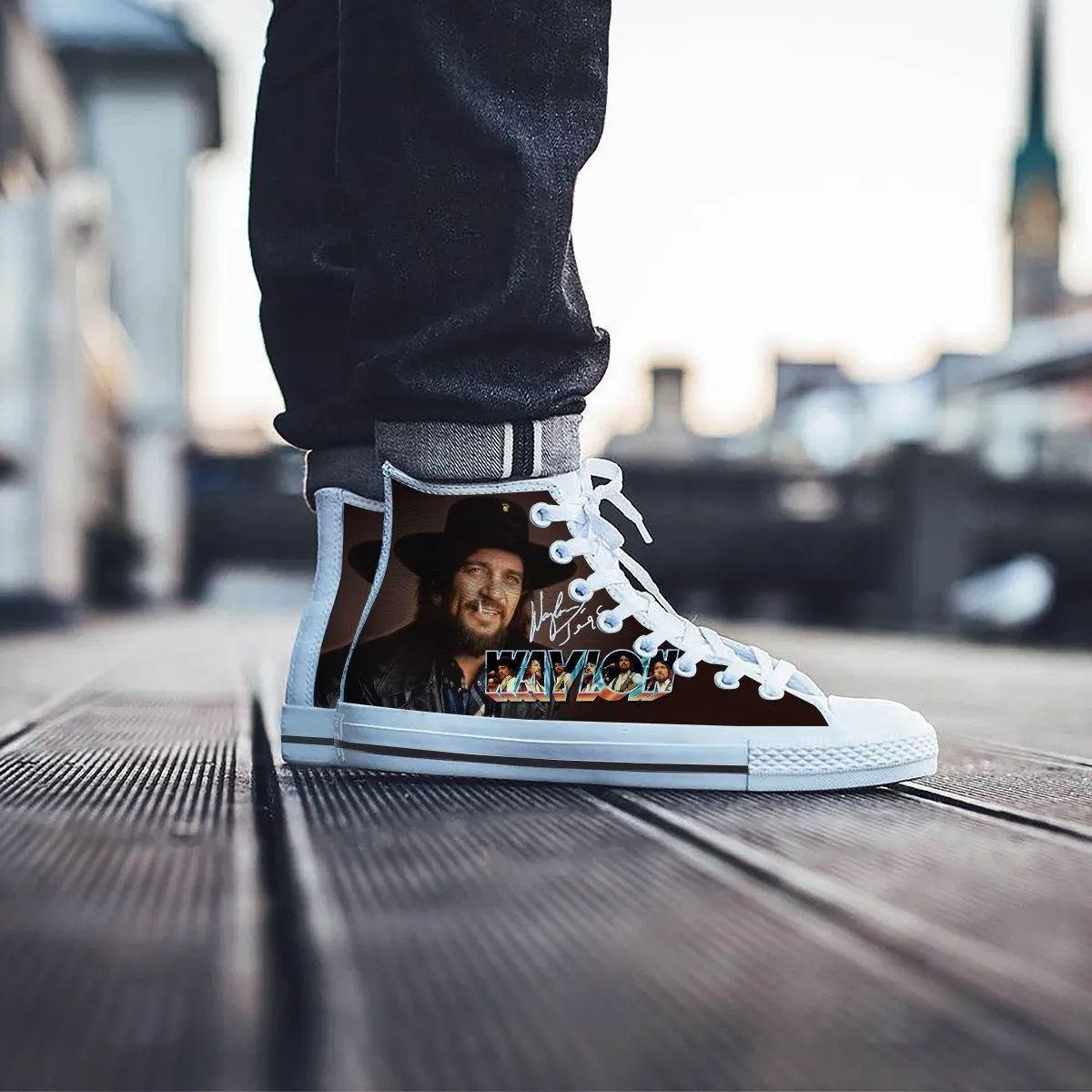 waylon jennings mens high top sneakers