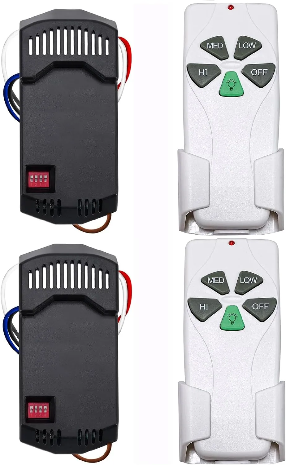 WN Ceiling Fan Remote Control Dimmable Replace for Hampton Bay, Harbor Breeze, Hunter-53T R28 KIT 2PACK
