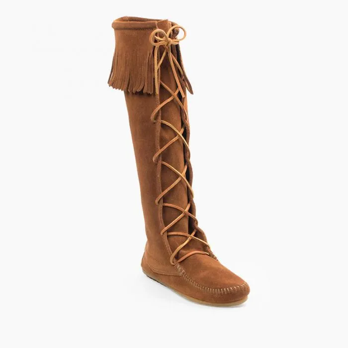 Women's Front Lace Knee High Moccasins