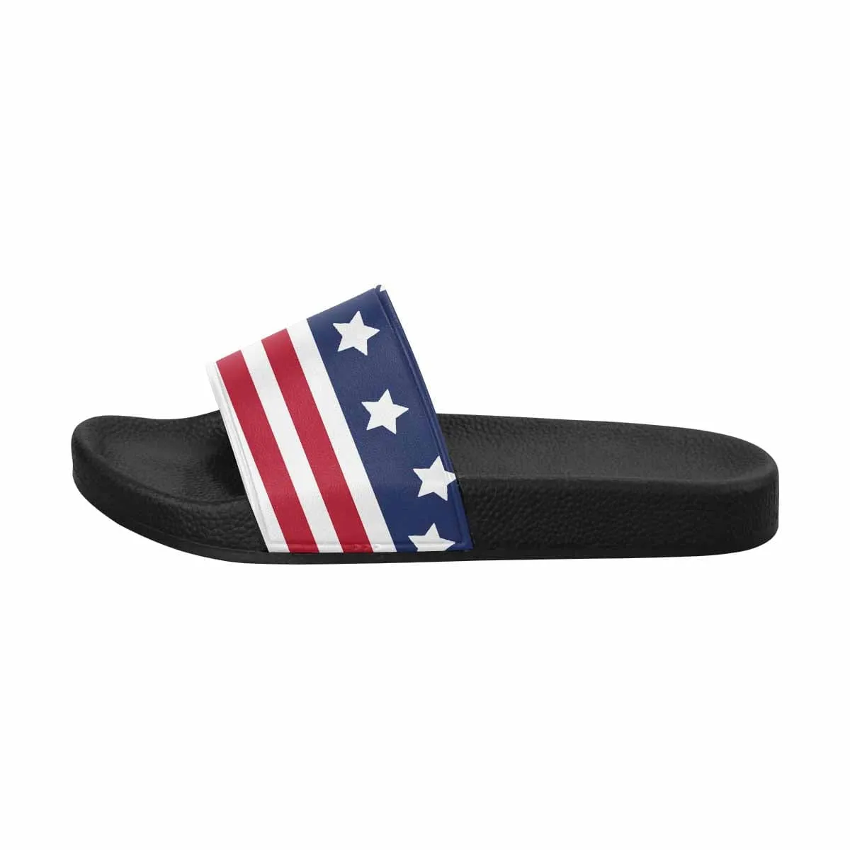 Womens Slide Sandals - Stars and Stripes Usa Flag Print by inQue.Style
