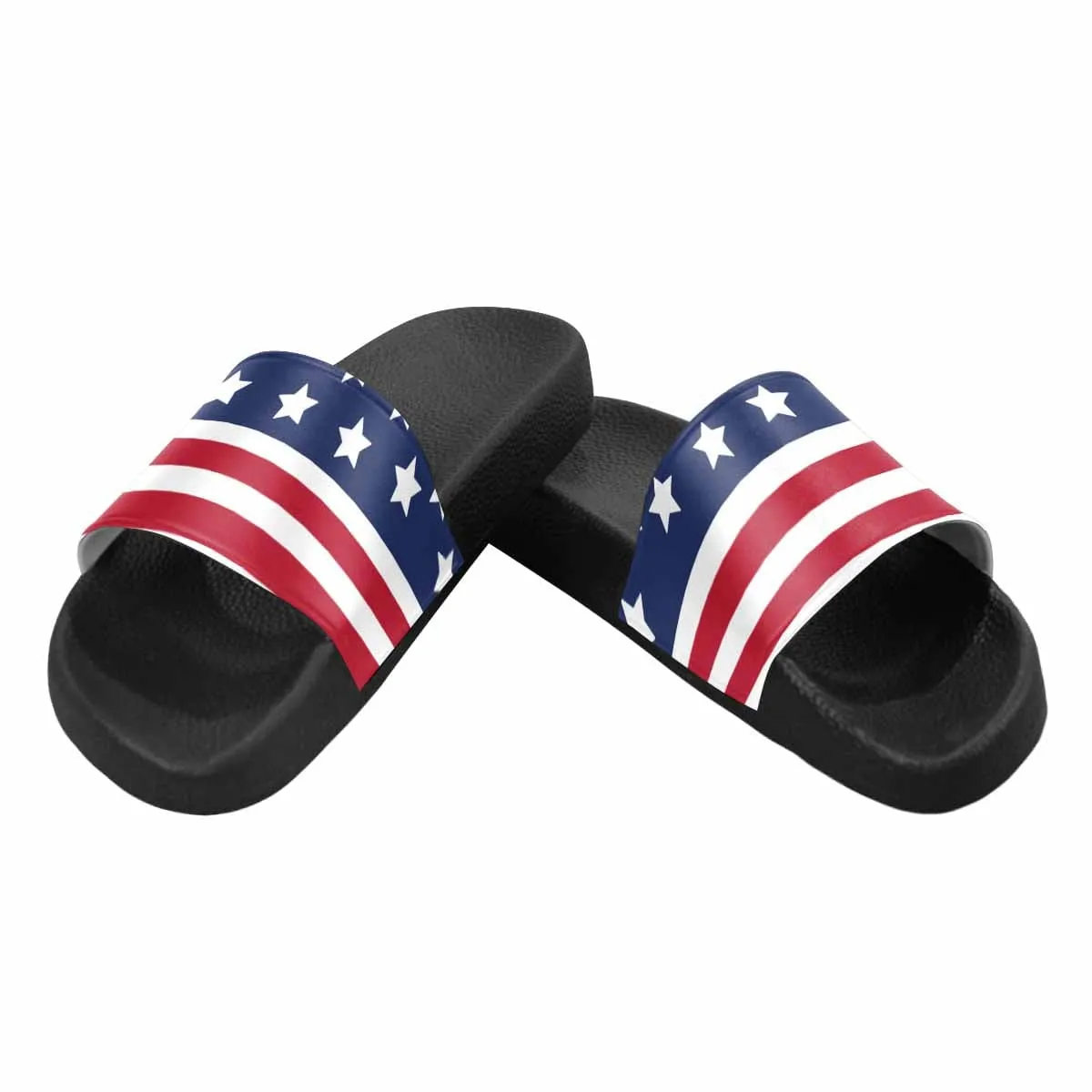 Womens Slide Sandals - Stars and Stripes Usa Flag Print by inQue.Style