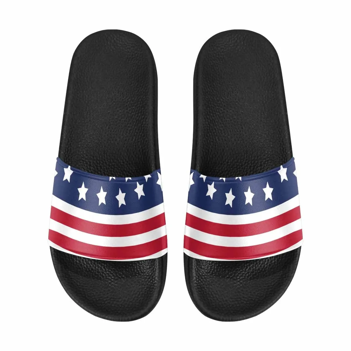 Womens Slide Sandals - Stars and Stripes Usa Flag Print by inQue.Style