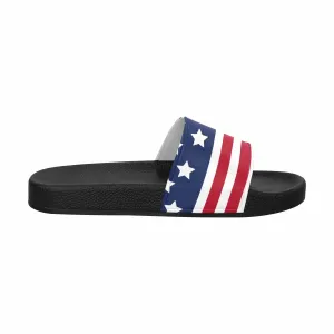 Womens Slide Sandals - Stars and Stripes Usa Flag Print by inQue.Style
